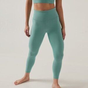Athleta Elation 7/8 Tight in Green Workout Legging Yoga Athleisure Women's S
